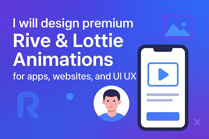 Design premium rive and lottie animations for apps, websites, and ui ux ...