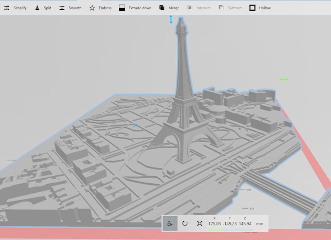 create low poly 3d printable cityscape and landmark models