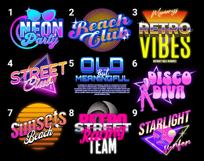 design a neon style logo