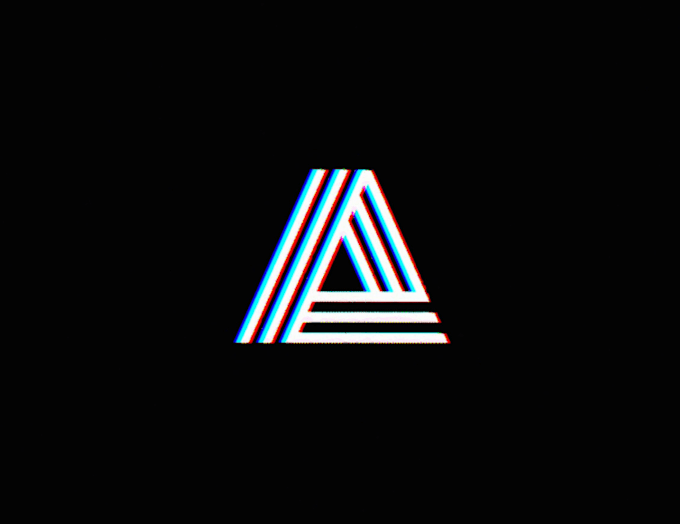 l design glitch effect graphic logo