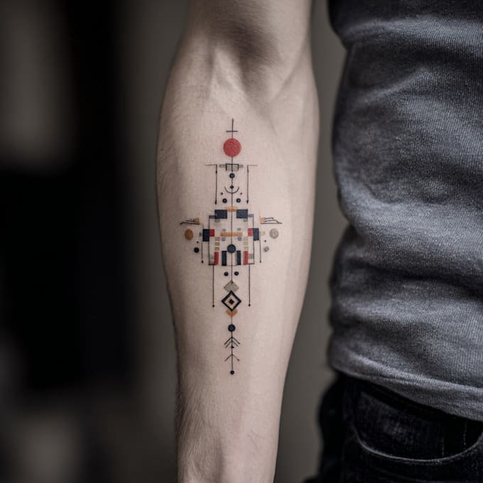 make a geometric tattoo design