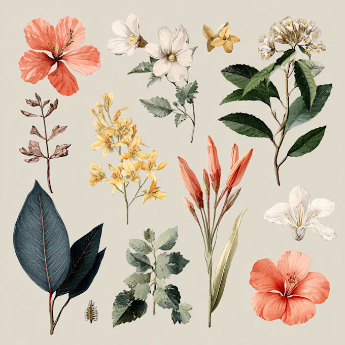 draw a realistic botanical illustration