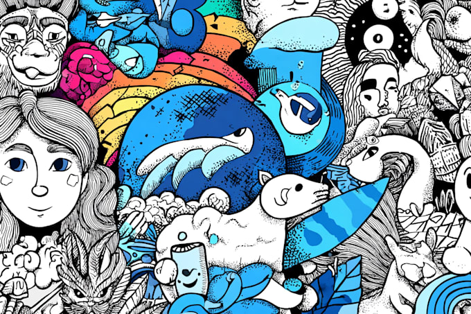 create doodle illustration for any purpose