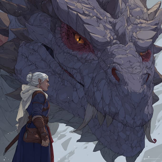 draw dungeons and dragons or oc illustration