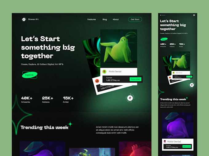 design a modern and user friendly website UI UX in figma