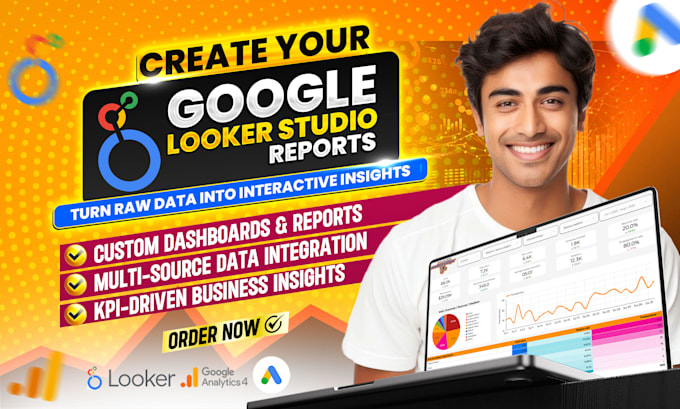 create dynamic google looker data studio reports and data visualization