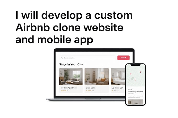 build a scalable airbnb clone with web and mobile apps for your rental business
