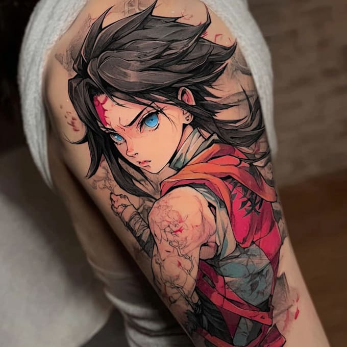 create an amazing anime tattoo design