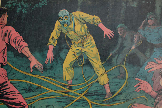 create vintage comic, horror and sci fi art