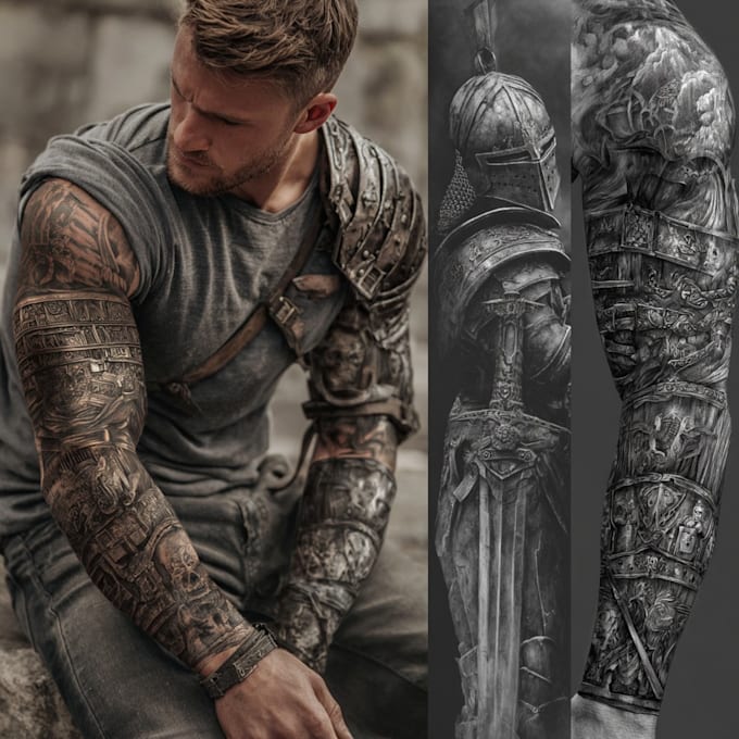 create custom tattoo design, tattoo sleeve
