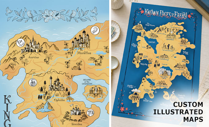 create a fantastic map for a book or board game
