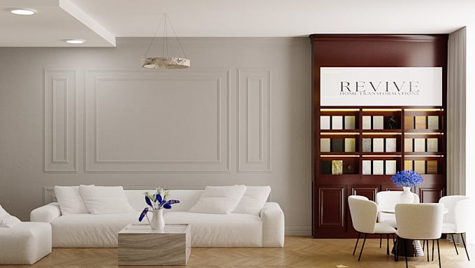 3d render with realistic image