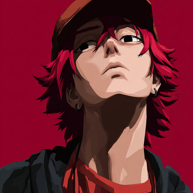 make scene for dnd comic book cover manga anime character