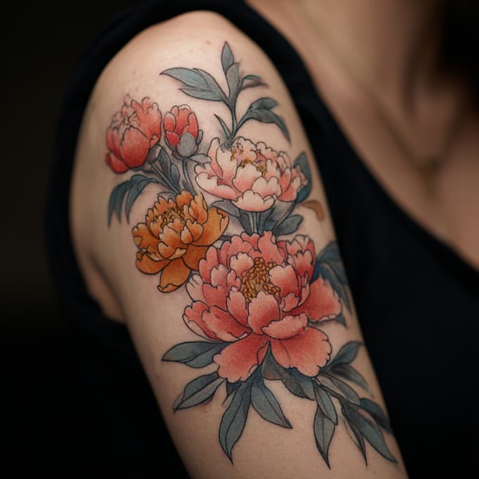 do an beautiful flower tattoo design