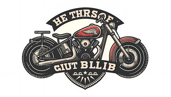 make stunning vintage motorcycle logo design