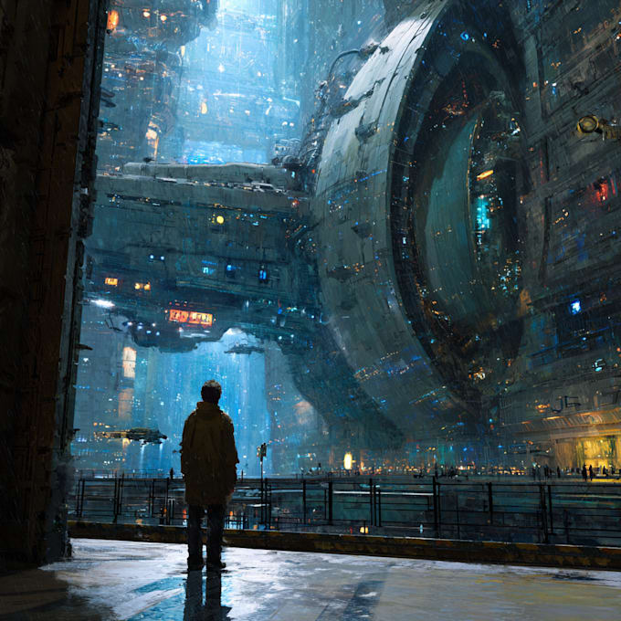 design sci fi art, concept art, sci fi art illustration