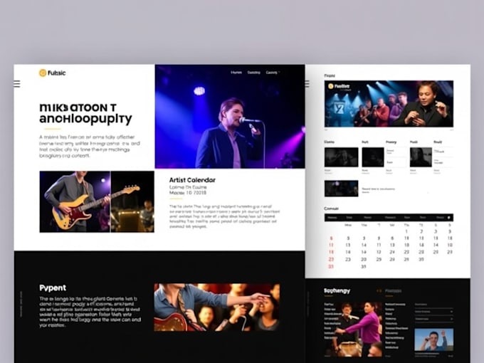 build music website, podcast, and dj website with full booking functionality