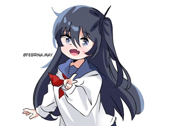 draw your original character or fan art in an anime art style
