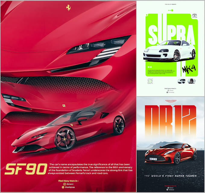 designing car poster for you