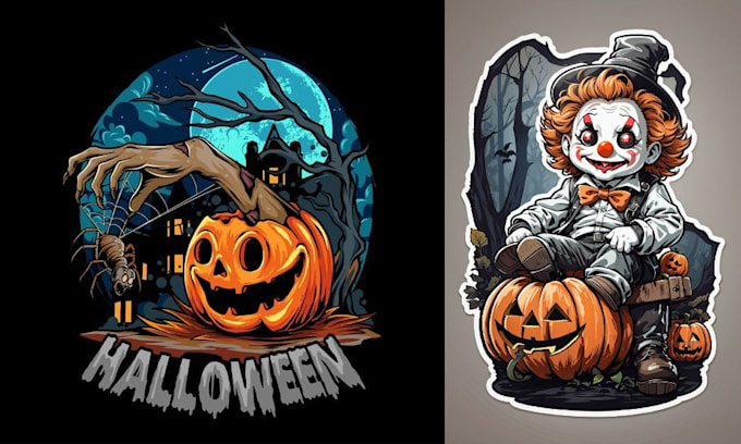 make scary halloween mascots,creepy logo and banner,scary event posters,pumpkin