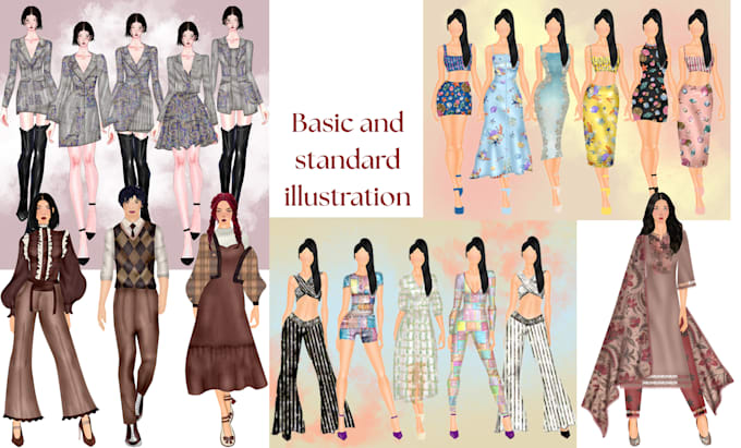 Draw fashion illustrations, sketches and design collections by ...