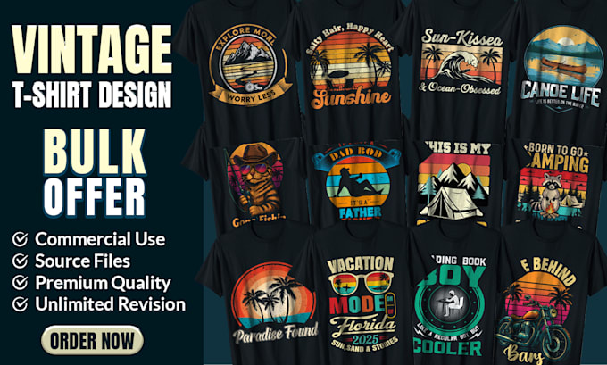 do custom retro vintage t shirt design, graphic tshirt for merch by amazon