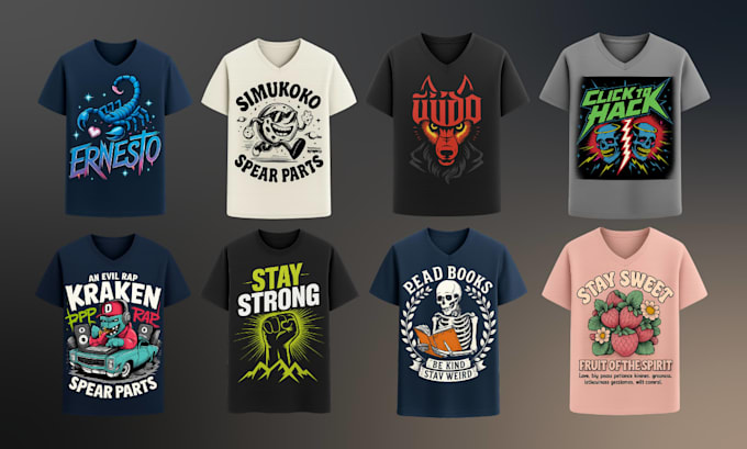 create unique and trendy tshirt designs custom graphics pod ready