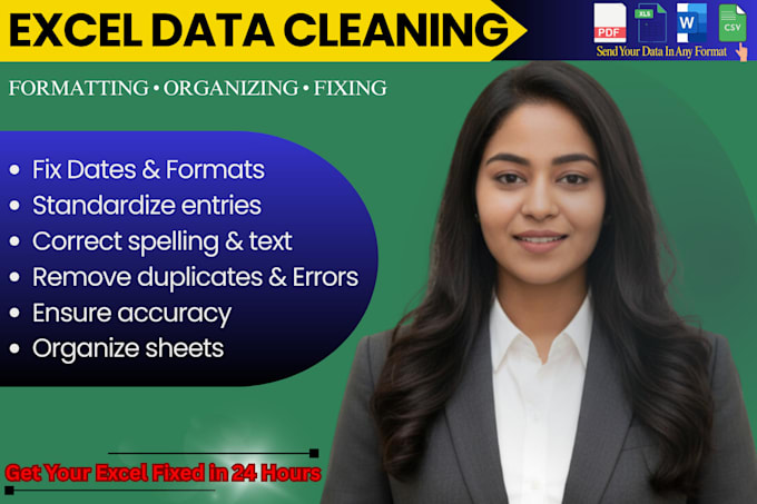 clean and fix messy excel or CSV data