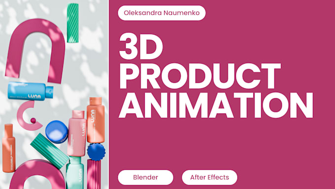 create a professional 3d animation for makeup and beauty products