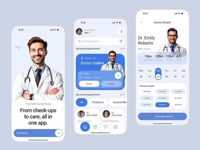 develop doctor appointment booking app healthcare app medical app telehealth app