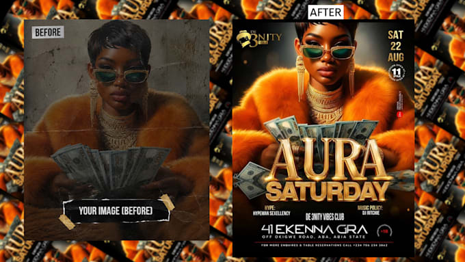 design a luxury birthday flyer, club event flyer, and party poster luxury VIP