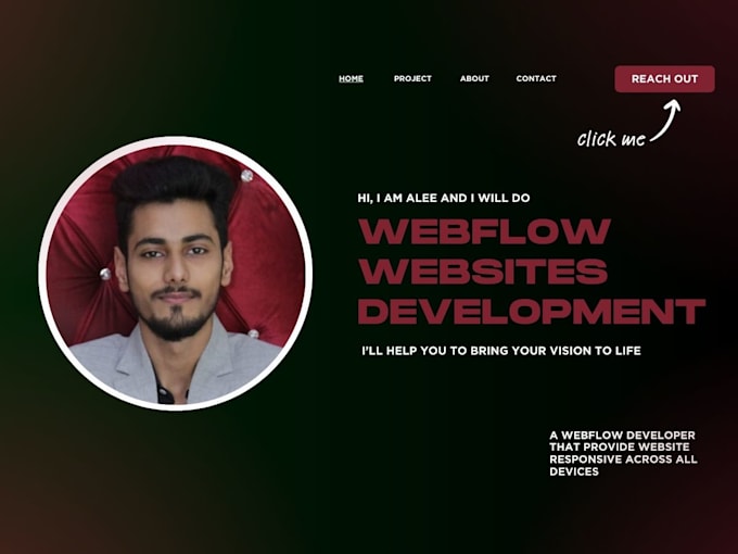 build webflow website development, webflow design, webflow landing page website