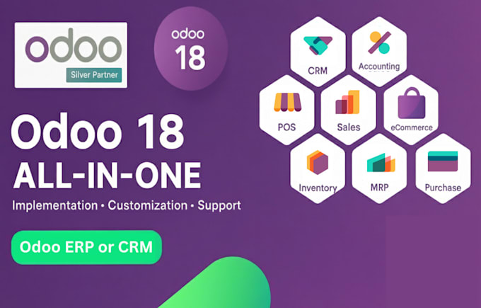 implement and develop odoo erp or CRM for your business