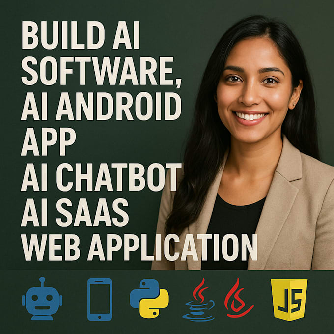 build ai software, ai android app ai chatbot ai saas website ai web application