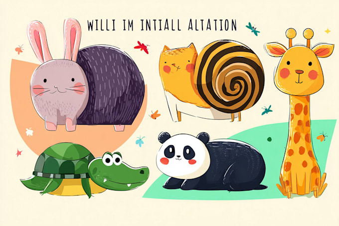 make cute animal vector illustration for you