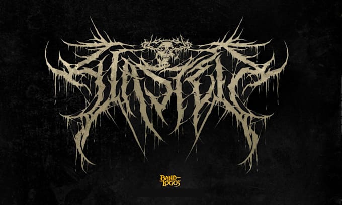 make a heavy doom or sludge metal logo