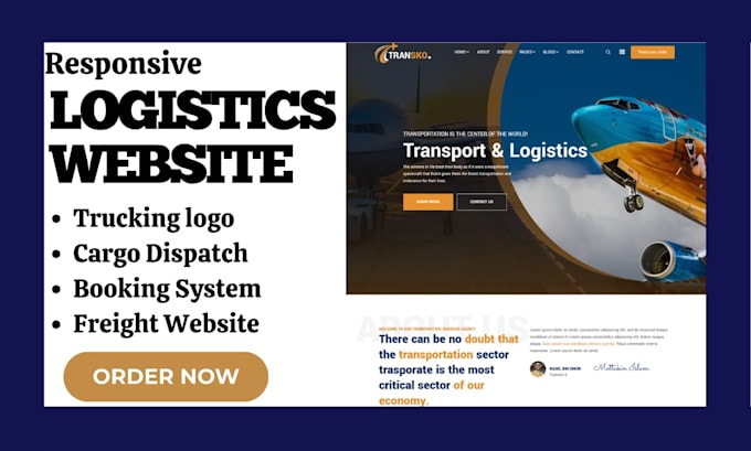 build a logistics website freight trucking logo cargo website travel website