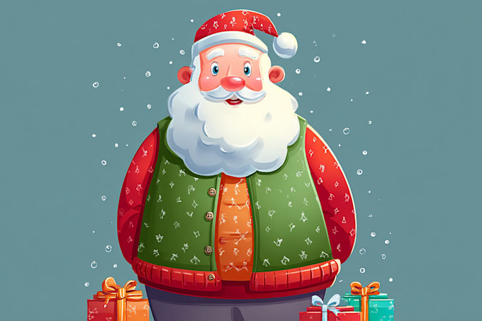 create christmas illustrations for you