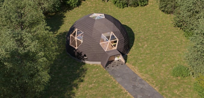 Remodel 3d geodesic dome house,interior design,2d layout plan,eco home ...
