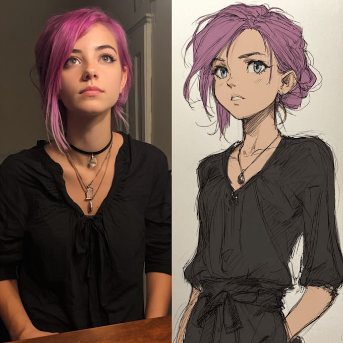 draw anime character based on anything