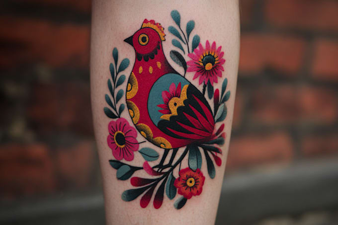 create old school or traditional tattoo style design