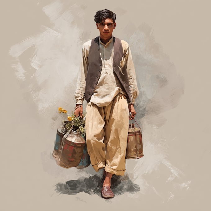 do realistic digital oil painting portrait
