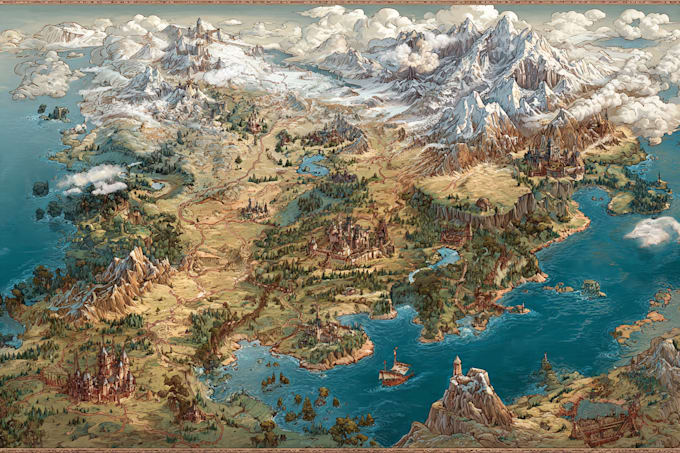 fantasy map design map illustration fantasy map