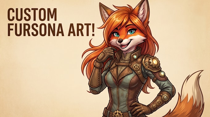 draw your custom furry fursona or anthro character
