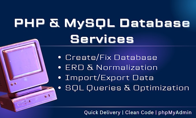 create and fix PHP mysql database using phpmyadmin