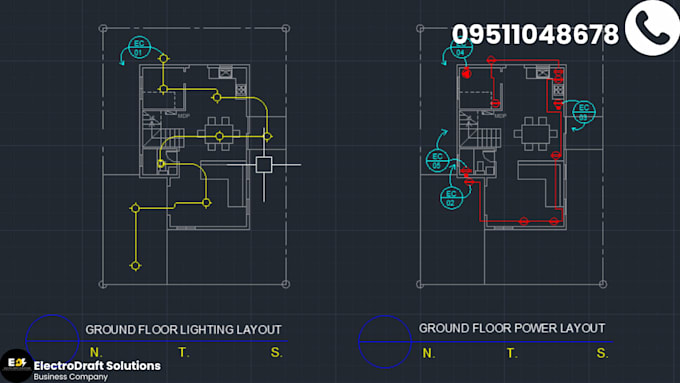 create detailed residential electrical plans using autocad