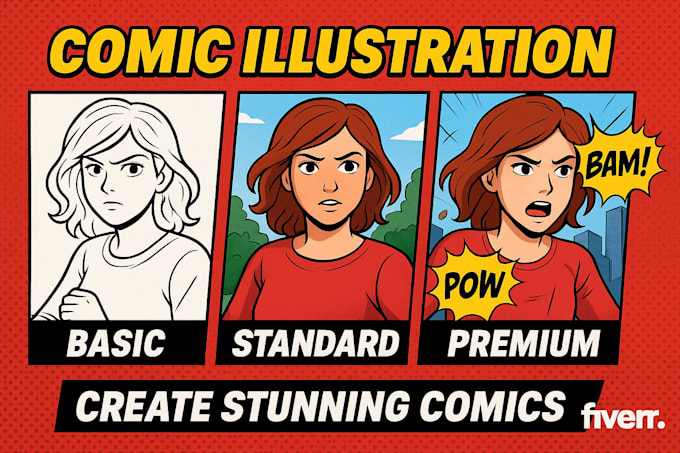 create comic illustration motion comic 2d illustration design webcomic animation