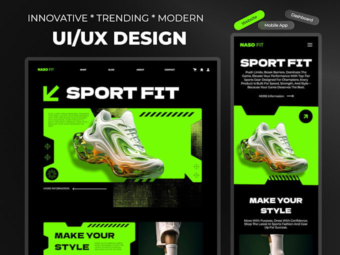 design modern figma website, dashboard or mobile app UI UX