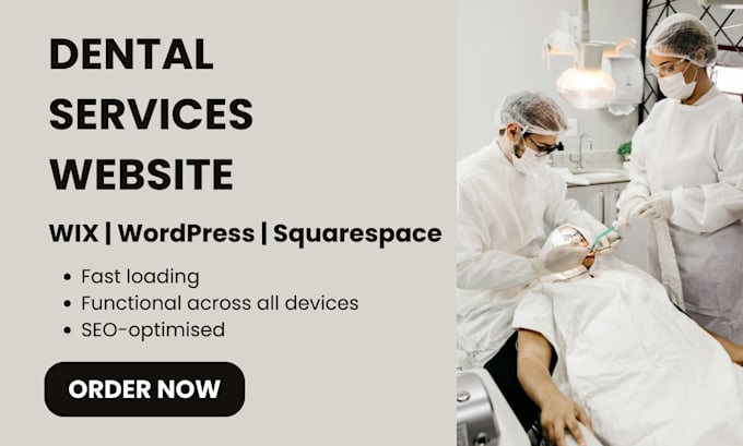 design a professional dentist website dental services website