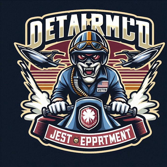 design high quality jet ski vintage logo with t shirt design